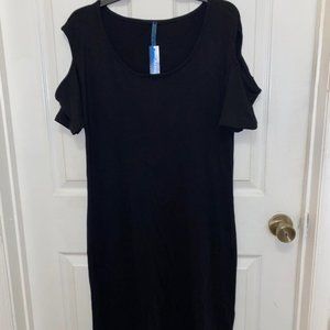 NWT Black Stretchy Cold Shoulder Dress